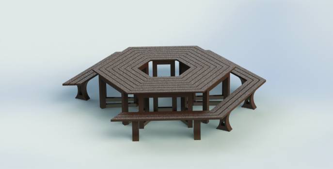 TABLE HEXAGONALE