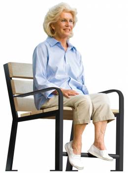 FAUTEUIL SENIOR ACIER & BOIS
