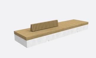 BANC DOUBLE TRAVE CONCRETE