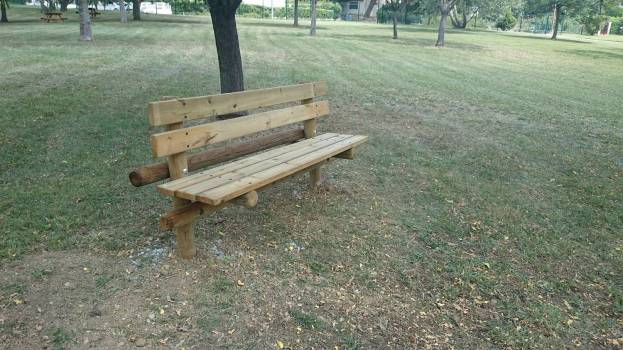 Banc bois rond