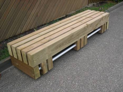 Banquette bois & aluminium